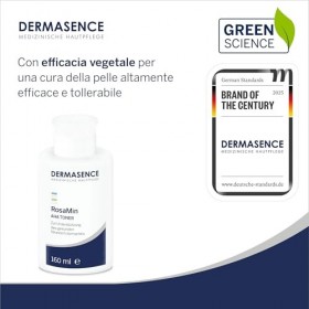 DERMASENCE RosaMin AHA Toner zur Unterstützung des gesunden Säureschutzmantels, 160 ml Solution