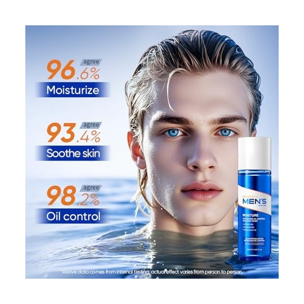 Tonique Pour Le Visage Pour Homme 120ml, Lotion Tonique Visage, Minimise Les Pores, Huile De Contrôle Rafraîchissante Non Col