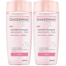 Diadermine - Lotion tonique Apaisante - 200 ml Lot de 2 Lotions Toniques