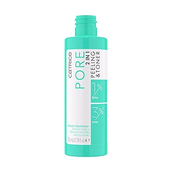 Catrice - Tonique Facial Peeling & Toner Pore 2 en 1 Lot de 2 Lotions Toniques