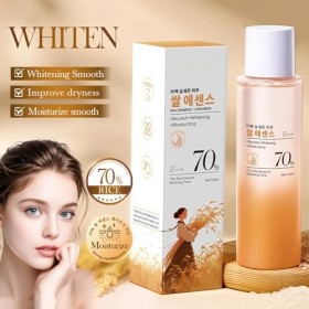 Toner Éclaircissant à Lextrait de Riz 70%, Lotion Hydratante et Nourrissante pour le Visage, Estompe les Taches Sombres et U