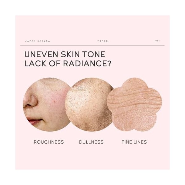 LAIKOU Sakura Toner Hydratant Apaisant, 2 x 100ml Tonic Visage, Hydratant, Apaisant et Éclaircissant – Lotion Tonique pour Pe