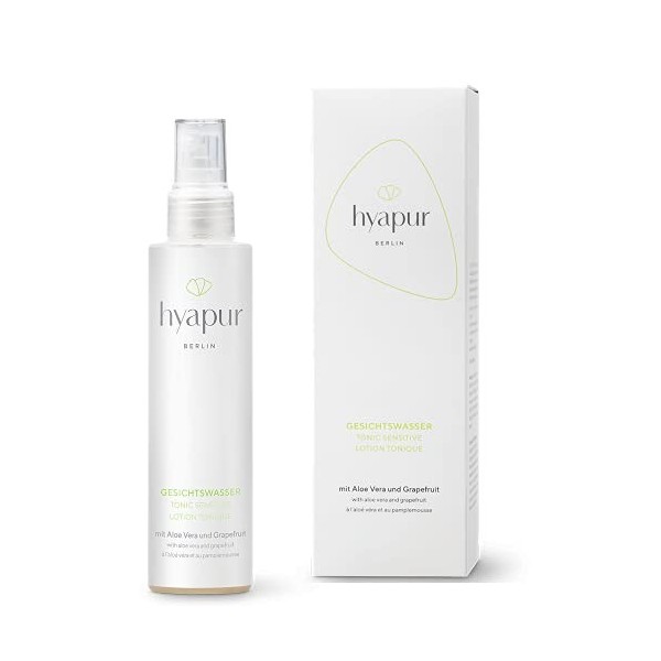 hyapur® - Green Tonic Sensitive 150 ml – Le produit rafraîchissant pour le visage – pour le soin anti-âge avec des produits v