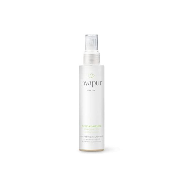 hyapur® - Green Tonic Sensitive 150 ml – Le produit rafraîchissant pour le visage – pour le soin anti-âge avec des produits v