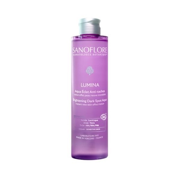 Sanoflore Duo LUMINA Éclat Anti‑Taches – Sérum Visage 30ml + Lotion Aqua 50ml – Anti-Taches Brunes & Acné – Bio & Vegan – Réd...