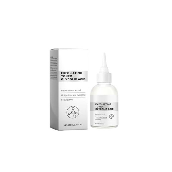 Tonique Exfoliant Hydratant - 100ml - Acide Hyaluronique & Glycolique - Soin Quotidien Visage Pour Une Peau éclatante Et Un T