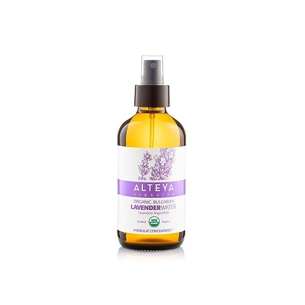 Alteya Organic Eau de Lavande - Vaporisateur 60 ml Bioglass - Certifié 100% bio USDA, vendu directement par le producteur et ...