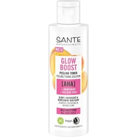 SANTE Naturkosmetik Glow Boost Peeling Toner, nettoyant clarifiant pour le visage avec AHA, acides aminés et aloe vera bio, t