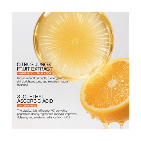 Toners hydratants à la vitamine C pour le visage - 2 x 130 ml - Éclaircissant et anti-âge - Avec vitamine C pour une peau fra