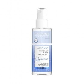 Eveline Cosmetics Tonique-hydrolat hydratant Clean Shot - Soin Visage Professionnel avec hydrolat de fleur doranger
