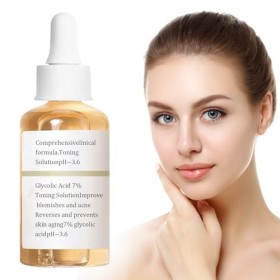 Acide Glycolique 7% Toning Solution, 100ML Glycolic Acid 7% Toning Resurfacing Solution, Glycolic Acid Toning Resurfacing Sol