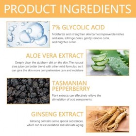 Acide Glycolique 7% Toning Solution, 100ML Glycolic Acid 7% Toning Resurfacing Solution, Glycolic Acid Toning Resurfacing Sol