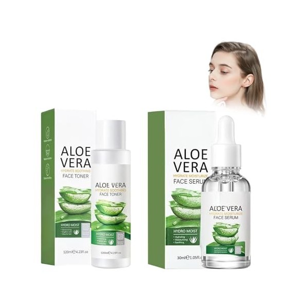 Toner 120ml et Sérum 30ml, Tonique, Toning Resurfacing Solution, Hydrate Et Améliore La Texture De La Peau, Améliore léclat 