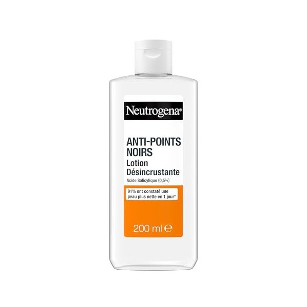 Neutrogena | Lotion Désincrustante Anti-Points Noirs flacon de 200 ml – Lotion pour le visage à lacide salicylique 0,5% Loti...