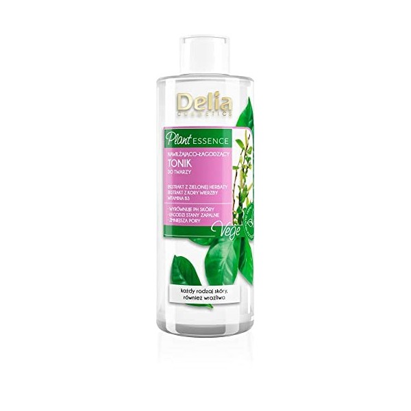 Delia Cosmetics Plant Essence - Lotion hydratante et hydratante - Ingrédients naturels - Pour tous les types de peau - Hydrat