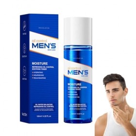 Toner hydratant pour homme - 120 ml - Natural Face Glow - Eau fraîche - Visage raffermissant les pores - Hydratant intensif -