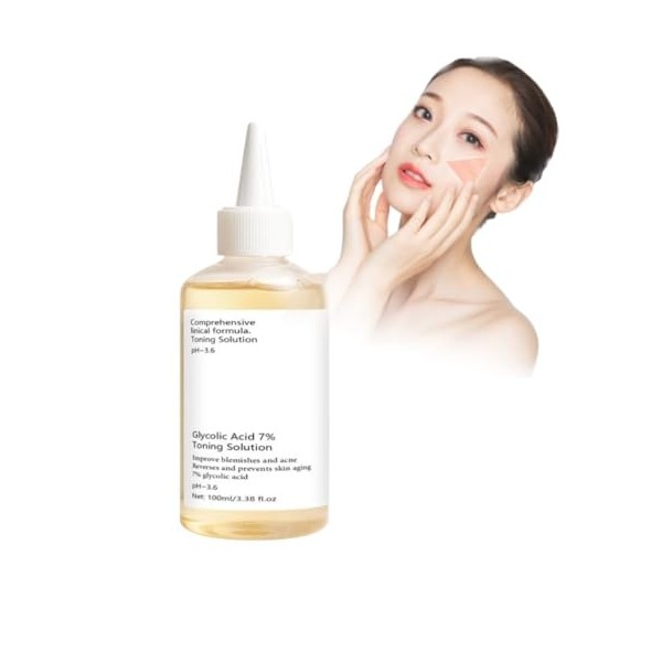 Glycolic Acid 7% Toning Resurfacing Solution,Facial Exfoliation Astringe Pores, Exfoliating Toning Solution,Ordinary Glycolic