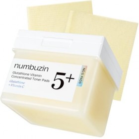 Numbuzin N°5 Toner Pads | Vitamine-Niacinamide Concentrée | Double Face | Glutathion, PHA | Exfoliation, Anti-tache, Teint Lu
