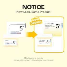 Numbuzin N°5 Toner Pads | Vitamine-Niacinamide Concentrée | Double Face | Glutathion, PHA | Exfoliation, Anti-tache, Teint Lu