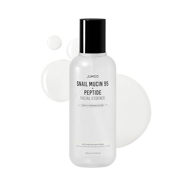 JUMISO Mucine descargot 95% + essence de peptide, sérum hydratant pour peaux sèches, hydratation quotidienne en profondeur