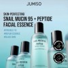 JUMISO Mucine descargot 95% + essence de peptide, sérum hydratant pour peaux sèches, hydratation quotidienne en profondeur