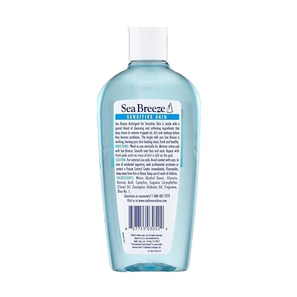 Sea Breeze Astringent - Formule pour peau sensible - Pour une propreté rafraîchissante en profondeur - 295 ml Lot de 6 