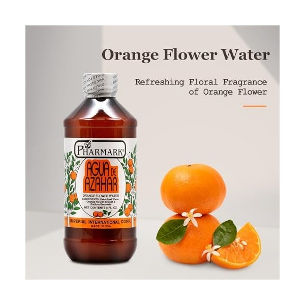 Agua De Azahar 227 g. Pharmark Lot de 3 flacons deau pour fleur doranger