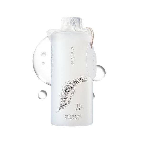 Tonique au son de riz coréen pour le visage tonifie, rajeunit et hydrate , hydratant végétalien avec acide hyaluronique et e