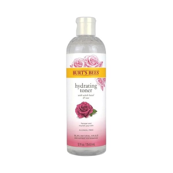Toner calmant Burts Bees - Hamamélis et rose pour toner unisexe 12 oz Lotions Toniques