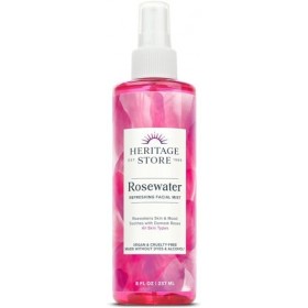 HERITAGE STORE Eau de rose pétales de rose | Sans alcool, 100 % végétalien | Bienfaits pour la peau sensible, les cheveux et ...