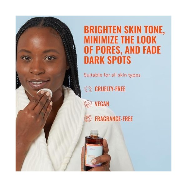 Good Molecules Lotion Tonique Éclaircissante à la Niacinamide - Tonique Facial avec Niacinamide, Vitamine C et Arbutine - Soi...