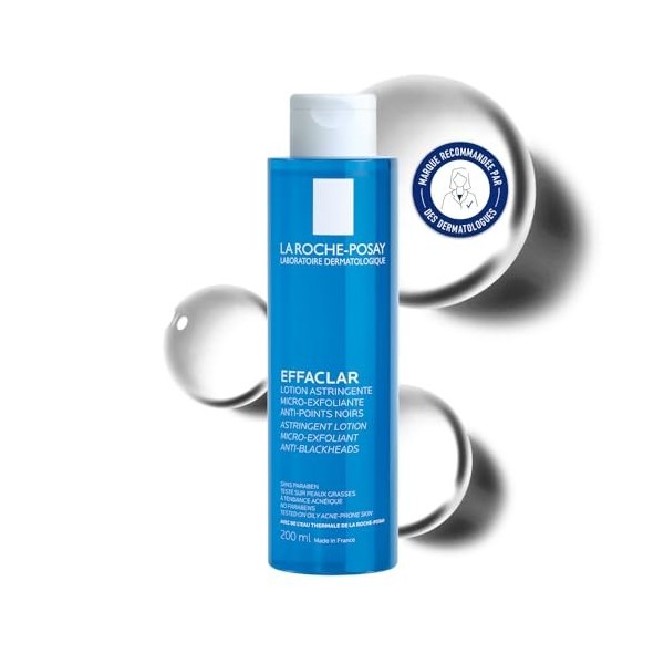 La Roche-Posay - Effaclar - Lotion visage Astringente Micro-Exfoliante - Enrichie en Acide Salicylique et LHA - Resserre les ...