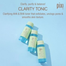 Pixi Beauty Clarity Tonic | Lotion Tonique Visage aux AHA et BHA | Affinent les Pores et Améliorent l’Éclat Naturel de la Pea...