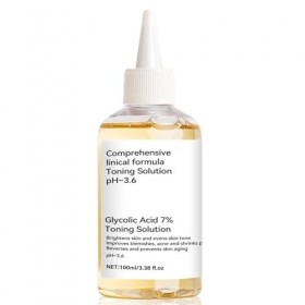 AstraVox Toner Visage à lAcide Glycolique 7%, Exfoliant à lAcide Glycolique, Rétrécit Les Pores, Élimine lAcné, Contrôle L