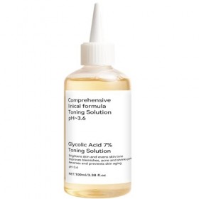 Toner Exfoliant à l’Acide Glycolique 7% – Tonique Quotidien Lissant et Hydratant pour une Peau d’Apparence Saine | Convient a