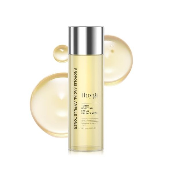 Tonique au Miel à lExtrait de Propolis & Acide Hyaluronique, Céramides NP | Sérum Éclat Coréen | Anti-Âge, Texture Peau Affi ...