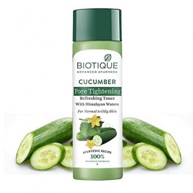 Biotique Cucumber Pore Tightening Freshener with Himalayan Waters for Normal To Oily Skin