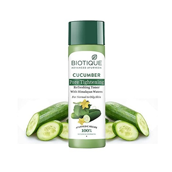 Biotique Cucumber Pore Tightening Freshener with Himalayan Waters for Normal To Oily Skin