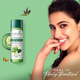 Biotique Cucumber Pore Tightening Freshener with Himalayan Waters for Normal To Oily Skin