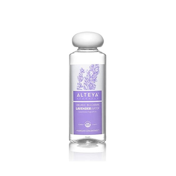 Alteya Organic eau de lavande 250ml - Certifiée 100% organique USDA, Pure bio naturelle, Eau de fleurs distillée à la vapeur 