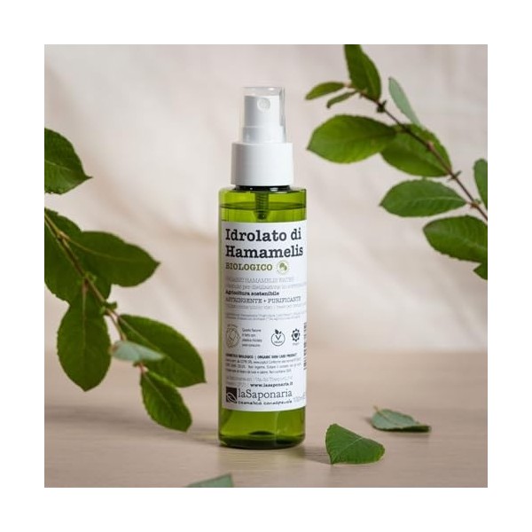 La Saponaria | Hydrolat de hamamelis bio, eau florale astringente et décongestionnante, idéal pour les peaux grasses ou impur