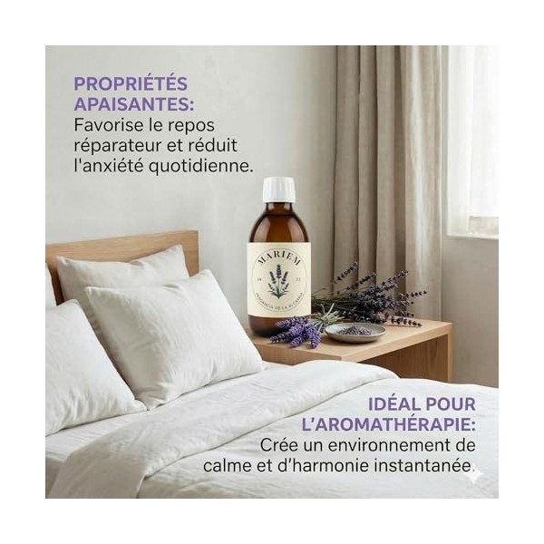Hydrolat de Lavande 100 % Naturel Mariem 200 ml – Eau Florale Pure de Lavandula Angustifolia