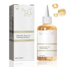 100ml Acide Glycolique 7% Toner Visage, Solution Tonifiante À L’Acide Glycolique 7%, Toner Tonique Peeling Visage, Hydratant,
