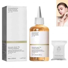Acide Glycolique 7% Tonique,Acide Glycolique 7% Solution Tonifiante Resurfaçante,Toner À Lacide Glycolique Pour Le Visage,To