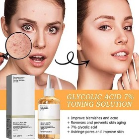 Acide Glycolique 7% Tonique,Acide Glycolique 7% Solution Tonifiante Resurfaçante,Toner À Lacide Glycolique Pour Le Visage,To