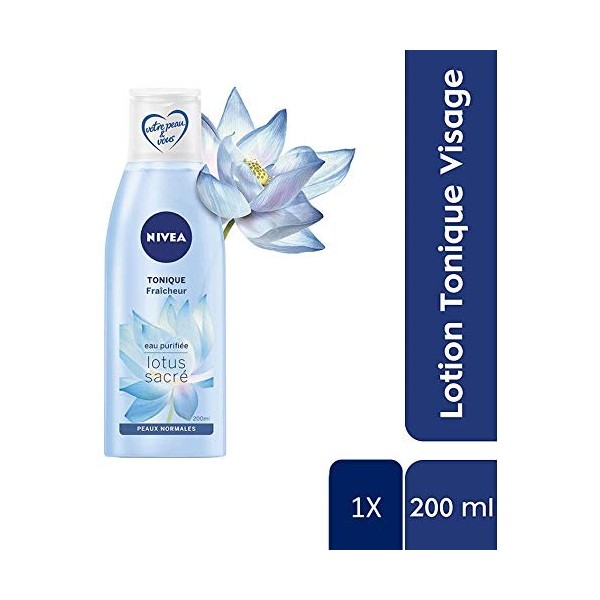 NIVEA - Tonique Fraîcheur - Nettoyant Visage - Elimine Les Impuretés & Tonifie La Peau - Rafraîchit & Hydrate - Fleur De Lotu...