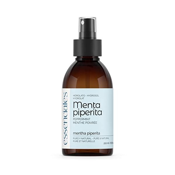 Essenciales - Hydrolat et Eau florale de Menthe poivrée Mentha piperita , 200 ml | 100% Pure et Naturel - Sans Alcool