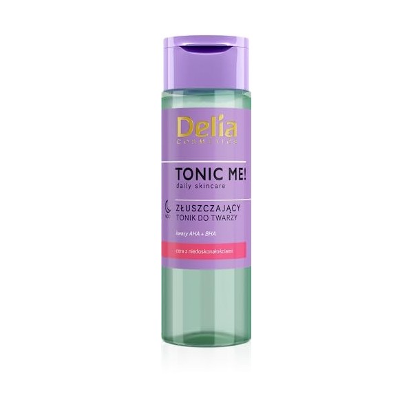 Delia Cosmetics Tonic Me - Peeling Tonic - Peeling Tonic - Peau avec impuretés - Acides AHA et BHA, acide salicylique, acide 