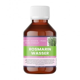 Eau de romarin bio - 250 ml - 100 % naturelle et végétalienne - Eau Rosmarinus Officinalis - Eau capillaire et soin du visage