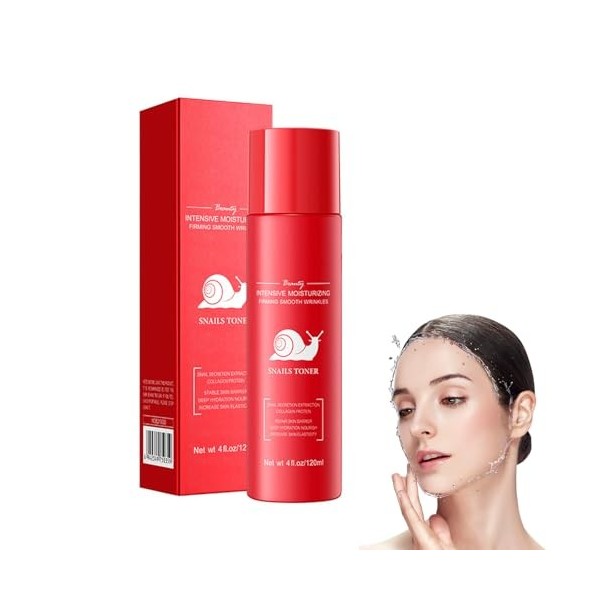 Tonique anti-âge avec bave descargot - Lotion hydratante raffermissante - Tonique hydratant intense - Tonique anti-rides pou